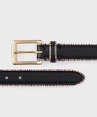 【ポール スミス/Paul Smith】のパイピング ストライプ レザーベルト ブラック|ID: prp329100004832881 ipo3291000000035192311