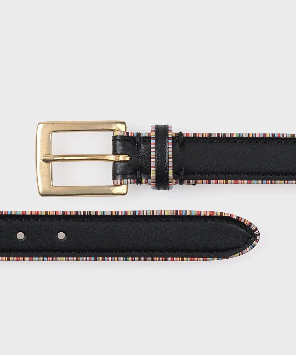 【ポール スミス/Paul Smith】のパイピング ストライプ レザーベルト インテリア・キッズ・メンズ・レディースファッション・服の通販 founy(ファニー) 　ファッション　Fashion　レディースファッション　Fashion for Women　ベルト&ウエストマーク　Belts & Waist Accessories　クール　Cool, Chic　ストライプ　Stripe, Striped Pattern　スーツ　Suit, Formalwear　デニム　Denim, Jeans Material　パイピング　Piping, Trim Design　ビジネス 仕事 通勤　Business / Work / Commuting　エレガント 上品　Elegant　ブラック|ID: prp329100004832881 ipo3291000000035192311