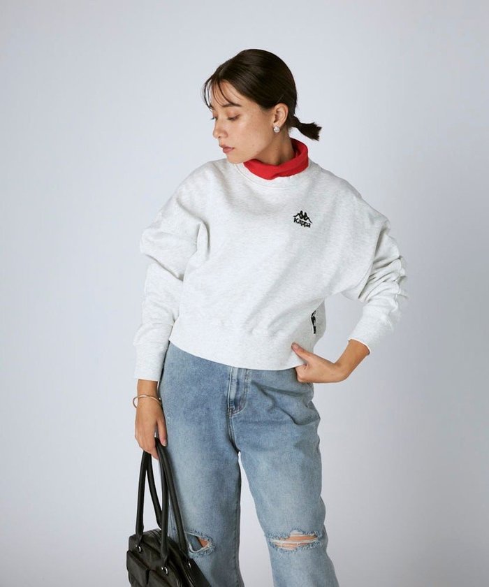 【その他のブランド/Other】の【Kappa】ショート丈 ドロップショルダー 裏毛スウェット インテリア・キッズ・メンズ・レディースファッション・服の通販 founy(ファニー) https://founy.com/ ファッション Fashion レディースファッション Fashion for Women トップス・カットソー Cut & Sew Tops レディースパーカー・カジュアルフーディー Casual Hoodies & Sweatshirts スウェット・クルーネックトップス Sweatshirts & Crewnecks / Relaxed Fit Sweat Tops イタリア Italy サッカー Seersucker, Summer Fabric ショルダー Shoulder, Shoulder Strap ショート Short, Short Length シンプル Simple, Minimal スウェット / スエット Sweatshirt, Sweatwear スタイリッシュ Stylish, Fashionable スポーツ Sports, Activewear ドロップ Drop Shoulder, Dropped Style リラックス Relax, Relaxed Fit 人気 Popular, Best Seller A/W・秋冬 Autumn/Winter |ID: prp329100004832894 ipo3291000000035192370