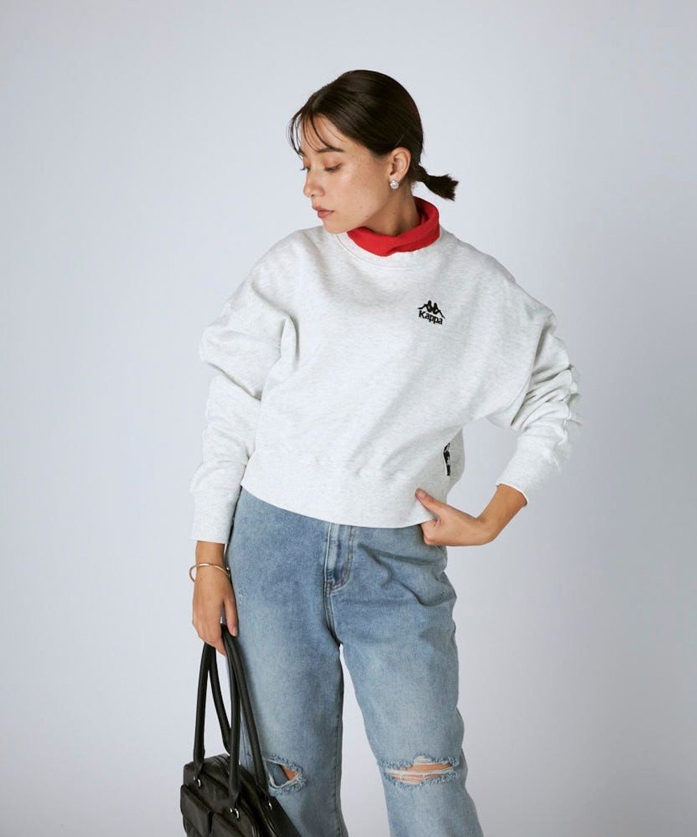 【その他のブランド/Other】の【Kappa】ショート丈 ドロップショルダー 裏毛スウェット 人気、トレンドファッション・服の通販 founy(ファニー) 　ファッション　Fashion　レディースファッション　Fashion for Women　トップス・カットソー　Cut & Sew Tops　レディースパーカー・カジュアルフーディー　Casual Hoodies & Sweatshirts　スウェット・クルーネックトップス　Sweatshirts & Crewnecks / Relaxed Fit Sweat Tops　イタリア　Italy　サッカー　Seersucker, Summer Fabric　ショルダー　Shoulder, Shoulder Strap　ショート　Short, Short Length　シンプル　Simple, Minimal　スウェット / スエット　Sweatshirt, Sweatwear　スタイリッシュ　Stylish, Fashionable　スポーツ　Sports, Activewear　ドロップ　Drop Shoulder, Dropped Style　リラックス　Relax, Relaxed Fit　人気　Popular, Best Seller　A/W・秋冬　Autumn/Winter　 other-1|ID: prp329100004832894 ipo3291000000035192370