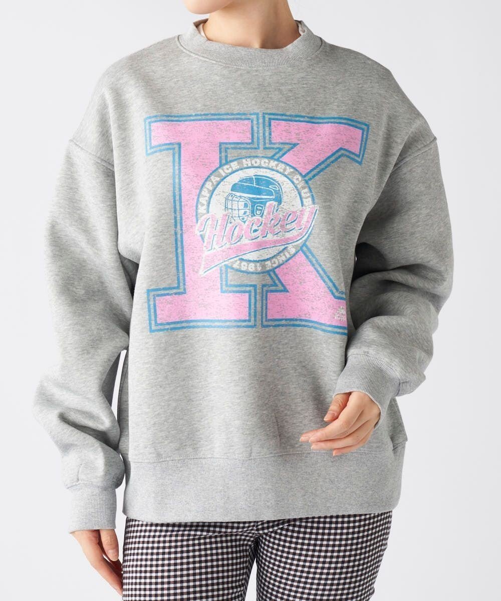 【その他のブランド/Other】の【Kappa】アイスホッケーデザイン ユニセックススウェット インテリア・キッズ・メンズ・レディースファッション・服の通販 founy(ファニー) 　ファッション　Fashion　レディースファッション　Fashion for Women　トップス・カットソー　Cut & Sew Tops　レディースパーカー・カジュアルフーディー　Casual Hoodies & Sweatshirts　スウェット・クルーネックトップス　Sweatshirts & Crewnecks / Relaxed Fit Sweat Tops　イタリア　Italy　グラフィック　Graphic, Graphic Design　コレクション　Collection, Seasonal Line　サッカー　Seersucker, Summer Fabric　スウェット / スエット　Sweatshirt, Sweatwear　スタイリッシュ　Stylish, Fashionable　スポーツ　Sports, Activewear　人気　Popular, Best Seller　パーカー　Hoodie, Parka　プリント　Print, Printed Pattern　A/W・秋冬　Autumn/Winter　エレガント 上品　Elegant　グレー|ID: prp329100004832904 ipo3291000000035702539