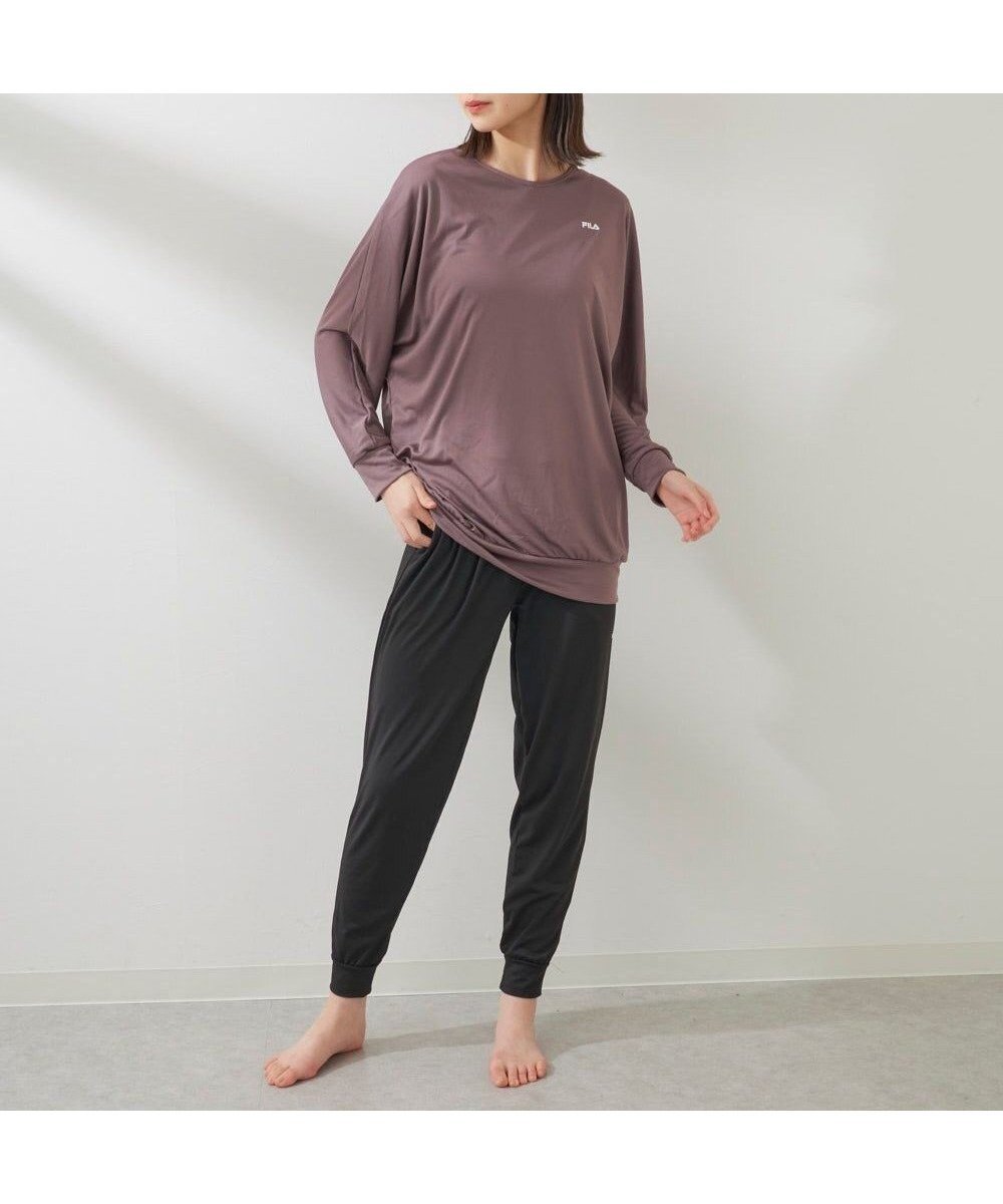 【その他のブランド/Other】の【FILA】水陸両用フィットネスウェア 2点セット インテリア・キッズ・メンズ・レディースファッション・服の通販 founy(ファニー) ファッション Fashion レディースファッション Fashion for Women トップス・カットソー Cut & Sew Tops イタリア Italy 吸水 Absorbent, Quick-Dry シンプル Simple, Minimal スポーツ Sports, Activewear デニム Denim, Jeans Material 長袖 Long Sleeve, Full Sleeve ロング Long, Long-Length 楽ちん Easy Fit, Comfortable おすすめ Recommended / Our Picks ダークパープル|ID: prp329100004832910 ipo3291000000035547223