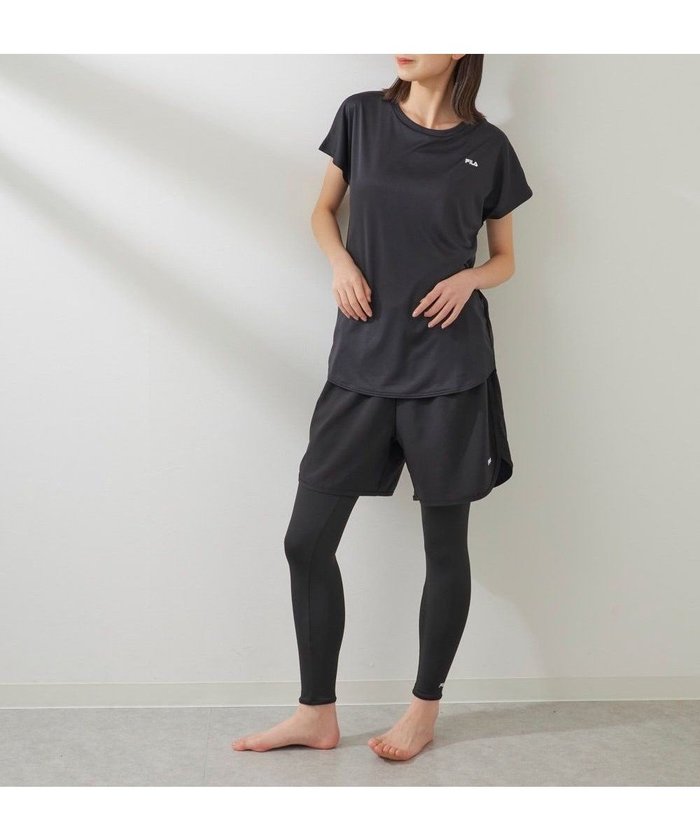 【その他のブランド/Other】の【FILA】水陸両用フィットネスウェア 3点セット インテリア・キッズ・メンズ・レディースファッション・服の通販 founy(ファニー) https://founy.com/ ファッション Fashion レディースファッション Fashion for Women トップス・カットソー Cut & Sew Tops イタリア Italy 吸水 Absorbent, Quick-Dry ショート Short, Short Length シンプル Simple, Minimal スポーツ Sports, Activewear デニム Denim, Jeans Material 半袖 Short Sleeve, Half Sleeve ラウンド Round, Round Neck レギンス Leggings, Stretch Pants 楽ちん Easy Fit, Comfortable おすすめ Recommended / Our Picks |ID: prp329100004832911 ipo3291000000035192455