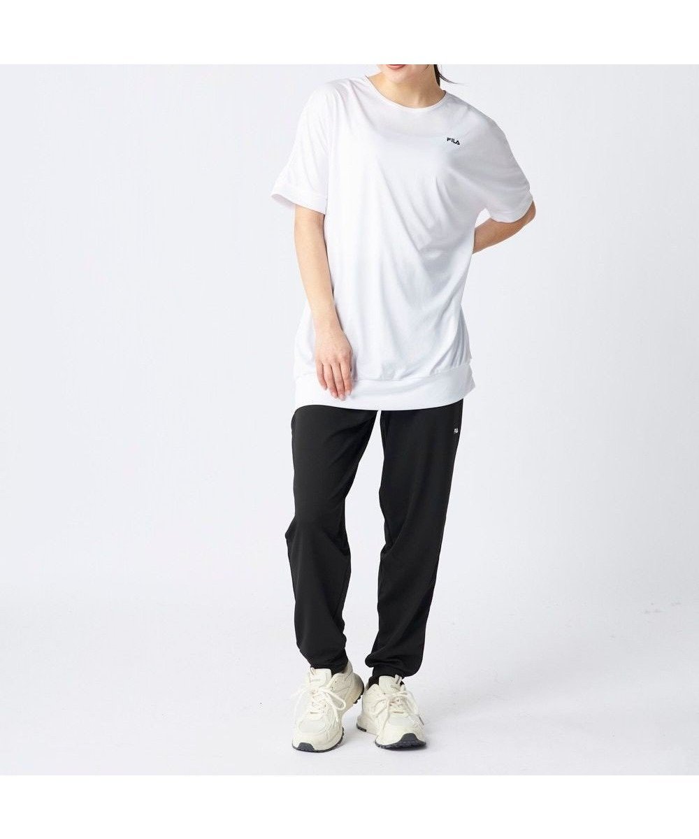 【その他のブランド/Other】の【FILA】水陸両用フィットネスウェア 2点セット インテリア・キッズ・メンズ・レディースファッション・服の通販 founy(ファニー) 　ファッション　Fashion　レディースファッション　Fashion for Women　トップス・カットソー　Cut & Sew Tops　イタリア　Italy　吸水　Absorbent, Quick-Dry　シンプル　Simple, Minimal　スポーツ　Sports, Activewear　デニム　Denim, Jeans Material　半袖　Short Sleeve, Half Sleeve　ロング　Long, Long-Length　楽ちん　Easy Fit, Comfortable　おすすめ　Recommended / Our Picks　ホワイト|ID: prp329100004832912 ipo3291000000035192462