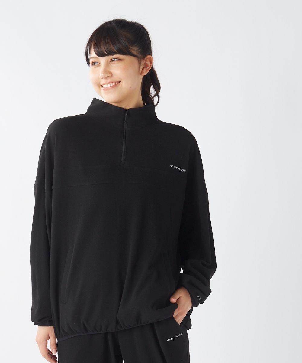 【その他のブランド/Other】の【ocean pacific】 ハーフジッププルオーバー スノーウェアレイヤー インテリア・キッズ・メンズ・レディースファッション・服の通販 founy(ファニー) 　ファッション　Fashion　レディースファッション　Fashion for Women　トップス・カットソー　Cut & Sew Tops　レディースパーカー・カジュアルフーディー　Casual Hoodies & Sweatshirts　カジュアルプルオーバー・ニットトップス　Pullovers & Knit Tops / Casual Pullovers　スウェット・クルーネックトップス　Sweatshirts & Crewnecks / Relaxed Fit Sweat Tops　インナー　Innerwear　コーデュロイ　Corduroy, Cord Fabric　ショーツ　Shorts, Short Pants　シンプル　Simple, Minimal　スウェット / スエット　Sweatshirt, Sweatwear　ストレッチ　Stretch, Stretchy Fabric　スポーツ　Sports, Activewear　ビーチ　Beach, Seaside　フロント　Front, Front Design　冬　Winter / This Winter　A/W・秋冬　Autumn/Winter　ブラック|ID: prp329100004832919 ipo3291000000035893169