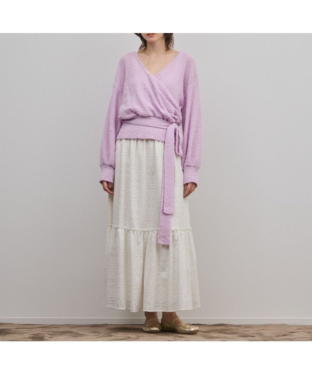 【グレース コンチネンタル/GRACE CONTINENTAL】のカシュクールニットトップ インテリア・キッズ・メンズ・レディースファッション・服の通販 founy(ファニー) ファッション Fashion レディースファッション Fashion for Women トップス・カットソー Cut & Sew Tops ニット Knit Tops & Sweaters セーター Sweater, Knitwear フェミニン Feminine, Girly リボン Ribbon, Bow 夏 Summer 春 Spring S/S・春夏 SS, Spring/Summer, Warm Season ピンク|ID: prp329100004832927 ipo3291000000035585687