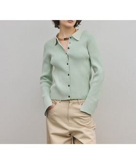 【グレース コンチネンタル/GRACE CONTINENTAL】のリブシャツニットトップ 人気、トレンドファッション・服の通販 founy(ファニー) ファッション Fashion レディースファッション Fashion for Women トップス・カットソー Cut & Sew Tops ニット Knit Tops & Sweaters シャツ・ブラウス・オフィスカジュアル Elegant Blouses & Button-Ups セーター Sweater, Knitwear エレガント 上品 Elegant 夏 Summer 定番 Standard, Basic Item 春 Spring S/S・春夏 SS, Spring/Summer, Warm Season |ID:prp329100004832931