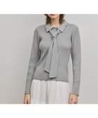 【グレース コンチネンタル/GRACE CONTINENTAL】のリブシャツニットトップ 人気、トレンドファッション・服の通販 founy(ファニー) ファッション Fashion レディースファッション Fashion for Women トップス・カットソー Cut & Sew Tops ニット Knit Tops & Sweaters シャツ・ブラウス・オフィスカジュアル Elegant Blouses & Button-Ups セーター Sweater, Knitwear エレガント 上品 Elegant 夏 Summer 定番 Standard, Basic Item 春 Spring S/S・春夏 SS, Spring/Summer, Warm Season thumbnail グレー|ID: prp329100004832931 ipo3291000000035192564