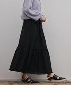 【グレース コンチネンタル/GRACE CONTINENTAL】のティアードエンブロイダリースカート ブラック|ID: prp329100004832932 ipo3291000000035192568