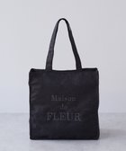【メゾンドフルール/Maison de FLEUR】のブランドロゴ刺繍ジャカードスクエアトート 人気、トレンドファッション・服の通販 founy(ファニー) ファッション Fashion レディースファッション Fashion for Women バッグ Bags おすすめ Recommended / Our Picks ジャカード／ジャガード Jacquard, Woven Pattern スマホ Smartphone, Mobile Device フラワー Flower, Floral ポケット Pocket, Pocket Detail マグネット Magnet, Magnetic Closure エレガント 上品 Elegant 人気 Popular, Best Seller ビジネス 仕事 通勤 Business / Work / Commuting thumbnail Black|ID: prp329100004833739 ipo3291000000035201961