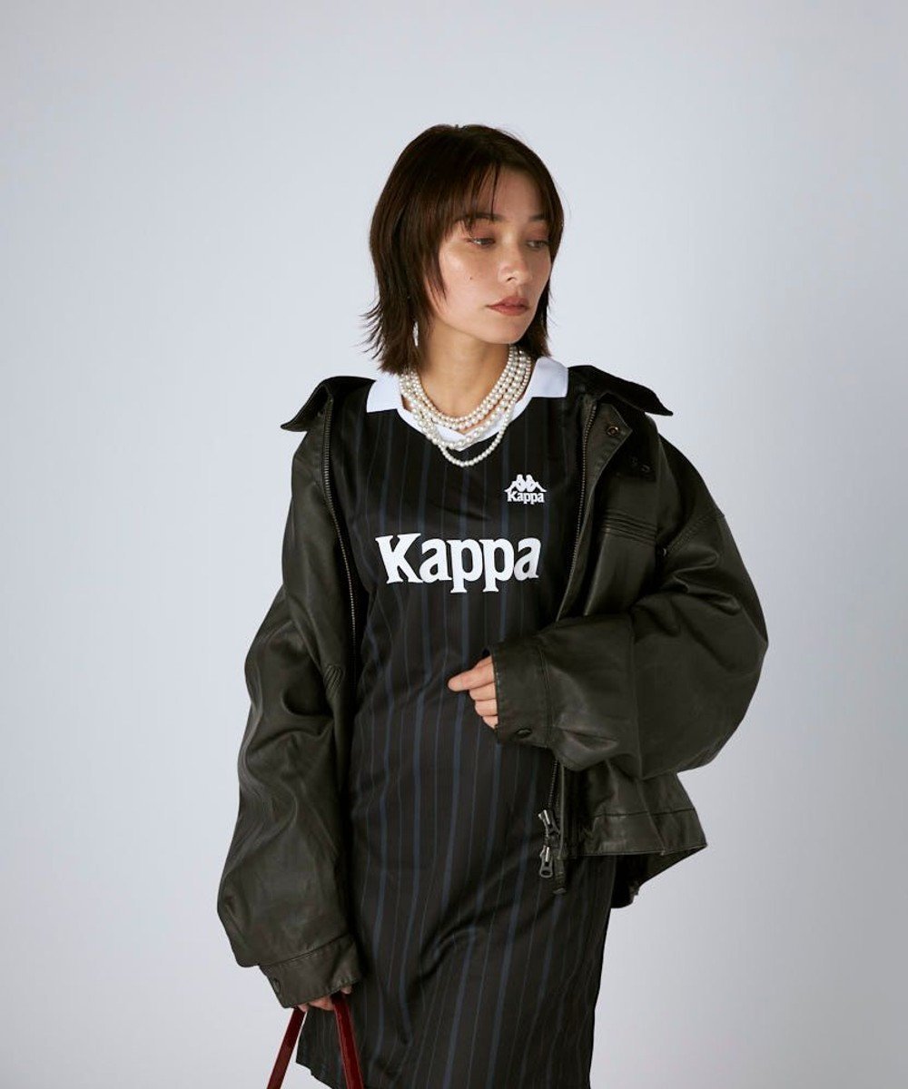 【その他のブランド/Other】の【Kappa】サッカーシャツ ワンピース インテリア・キッズ・メンズ・レディースファッション・服の通販 founy(ファニー) 　ファッション　Fashion　レディースファッション　Fashion for Women　ワンピース　Dresses　シャツワンピース / 1枚で着映えコーデ　Shirt Dresses　イタリア　Italy　キャップ　Cap, Baseball Cap　サッカー　Seersucker, Summer Fabric　スタイリッシュ　Stylish, Fashionable　スニーカー　Sneakers, Trainers　スポーツ　Sports, Activewear　エレガント 上品　Elegant　人気　Popular, Best Seller　A/W・秋冬　Autumn/Winter　ブラック|ID: prp329100004833741 ipo3291000000035201965