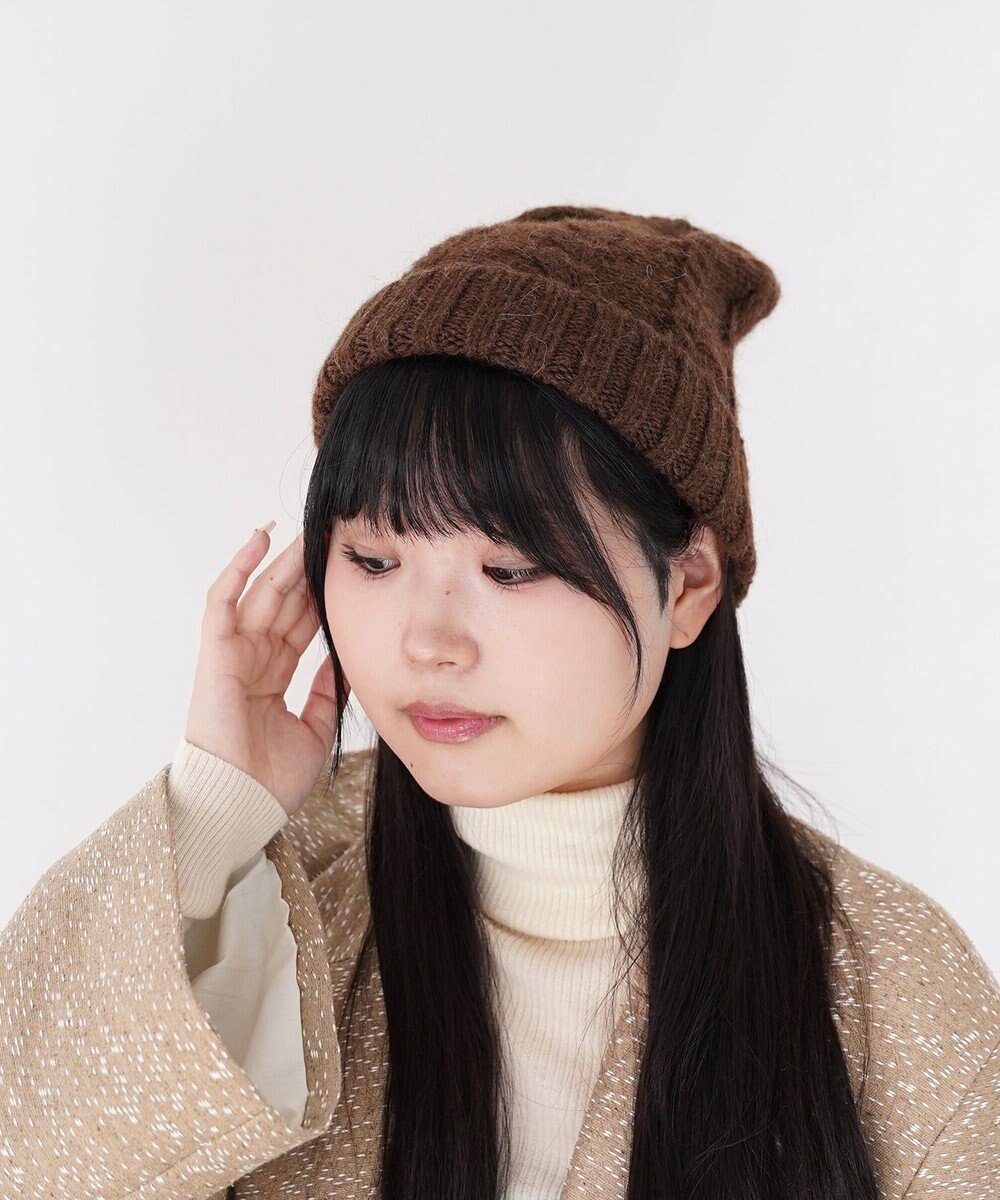 【石田製帽/ISHIDASEIBOU】のベビーアルパカ アラン編みワッチ インテリア・キッズ・メンズ・レディースファッション・服の通販 founy(ファニー) 　ファッション　Fashion　レディースファッション　Fashion for Women　トップス・カットソー　Cut & Sew Tops　ニット　Knit Tops & Sweaters　キャップ&ハット　Hats & Caps　キャップ　Cap, Baseball Cap　シンプル　Simple, Minimal　定番　Standard, Basic Item　フォルム　Silhouette, Form　ベビー　Baby, Babywear　ベーシック　Basic, Essential　帽子　Hat, Headwear　おすすめ　Recommended / Our Picks　ブラウン|ID: prp329100004833754 ipo3291000000035202022