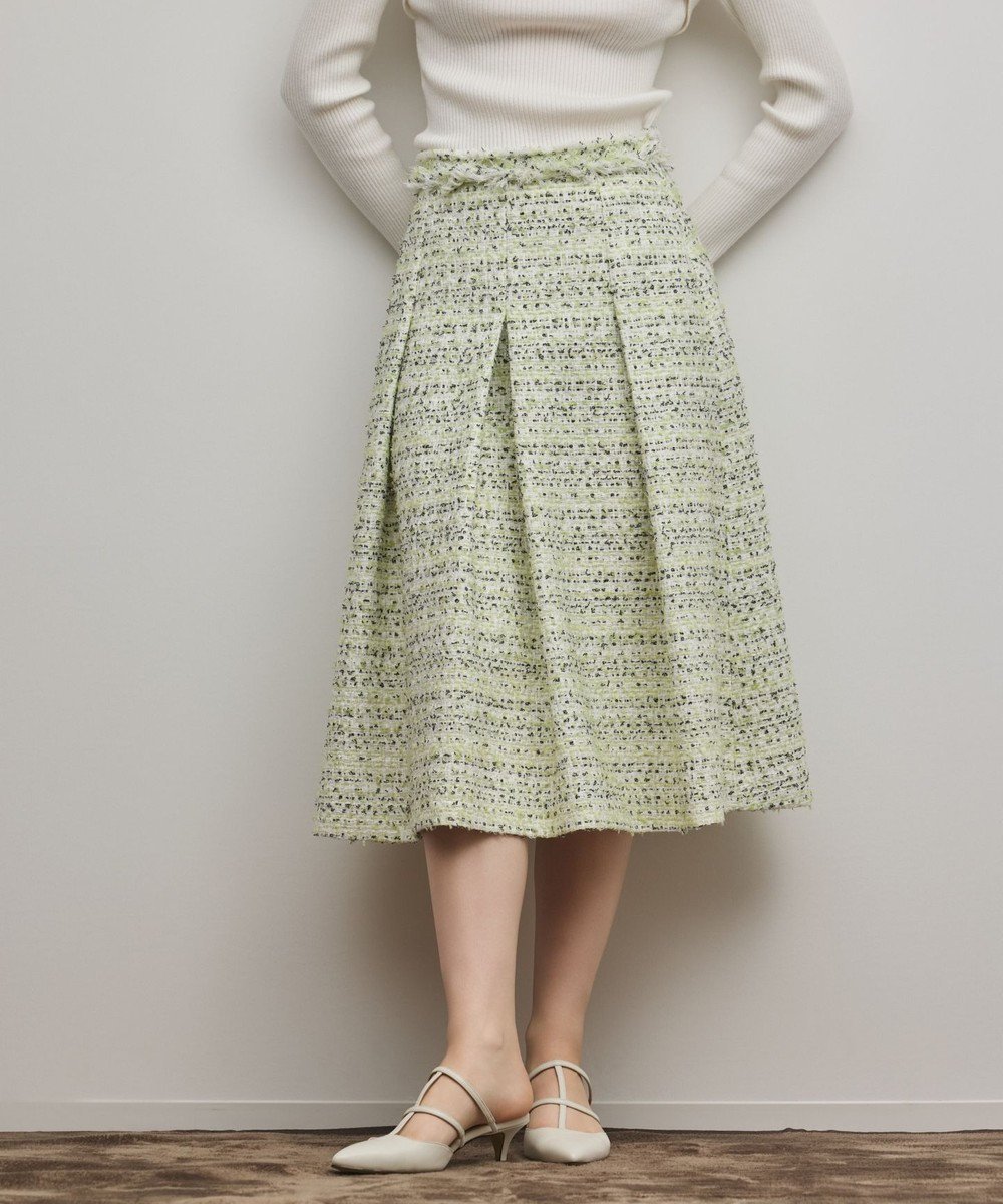 【グレース コンチネンタル/GRACE CONTINENTAL】のミックスツイードスカート インテリア・キッズ・メンズ・レディースファッション・服の通販 founy(ファニー) 　ファッション　Fashion　レディースファッション　Fashion for Women　スカート　Skirts　ツイード　Twill, Twill Weave　フリンジ　Fringe, Tassel　夏　Summer　春　Spring　S/S・春夏　SS, Spring/Summer, Warm Season　イエロー|ID: prp329100004833759 ipo3291000000035202049