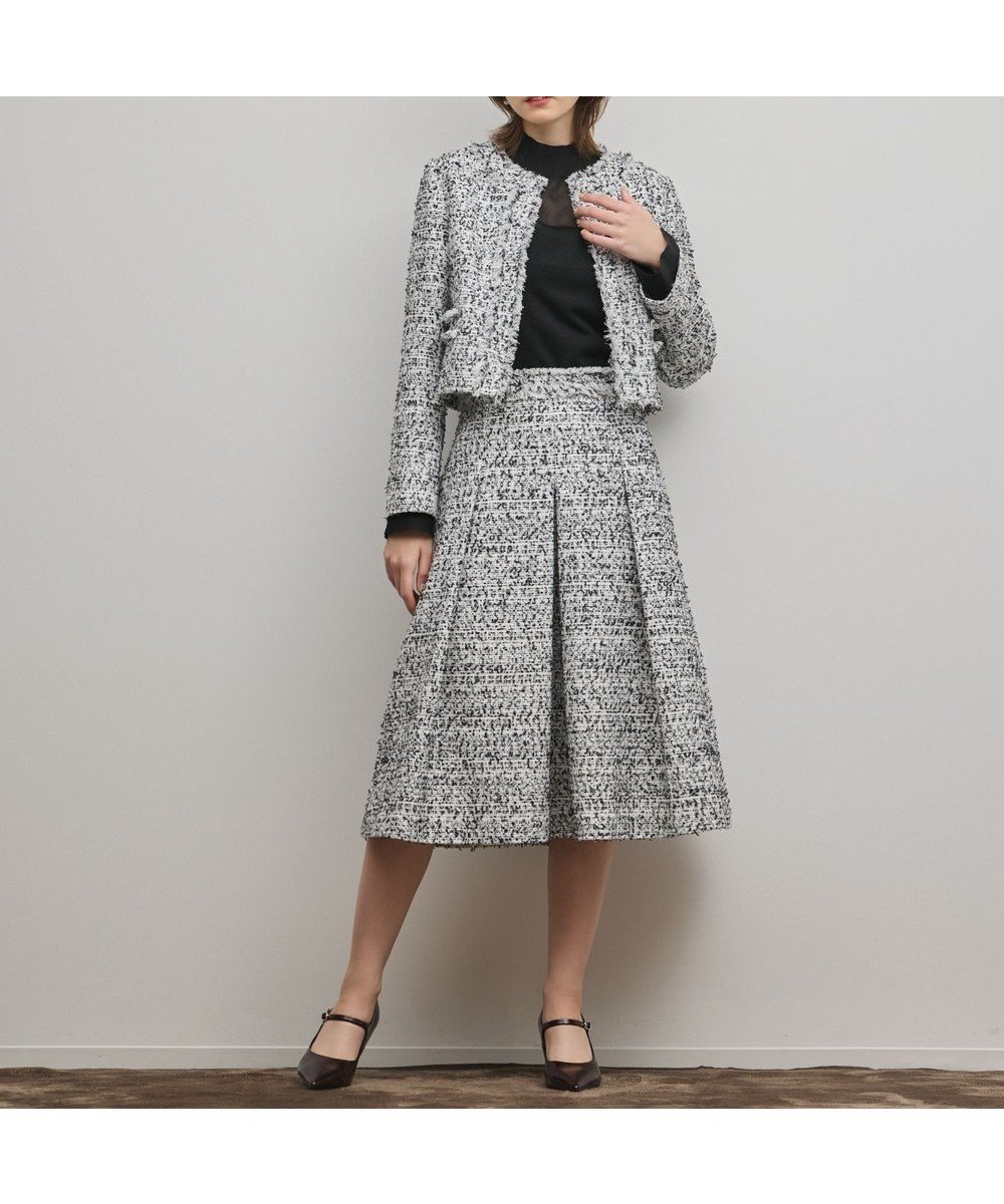 【グレース コンチネンタル/GRACE CONTINENTAL】のミックスツイードスカート インテリア・キッズ・メンズ・レディースファッション・服の通販 founy(ファニー) 　ファッション　Fashion　レディースファッション　Fashion for Women　スカート　Skirts　ツイード　Twill, Twill Weave　フリンジ　Fringe, Tassel　夏　Summer　春　Spring　S/S・春夏　SS, Spring/Summer, Warm Season　ブラック|ID: prp329100004833759 ipo3291000000035202050