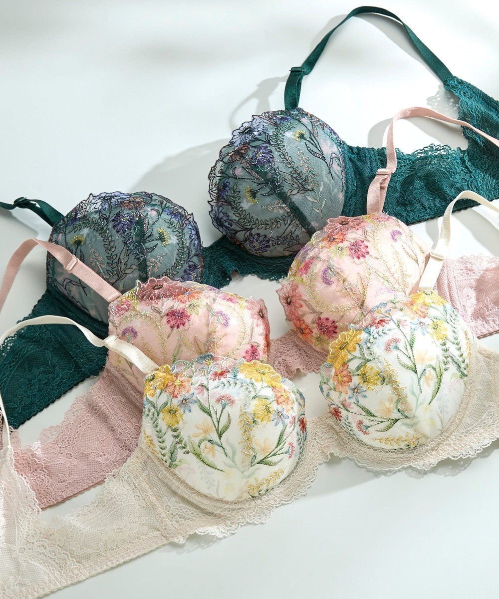 【ウンナナクール/une nana cool】のバックスタイルまでかわいい Steppe Flower ワイヤーブラ インテリア・キッズ・メンズ・レディースファッション・服の通販 founy(ファニー) 　ファッション　Fashion　レディースファッション　Fashion for Women　バッグ　Bags　アンダー　Underwear Essentials　フィット　Fit, Slim Fit　ブラジャー　Bra, Lingerie　レース　Lace, Lace Fabric　ワイヤー　Wire, Wired Bra　ライトベージュ|ID: prp329100004833774 ipo3291000000035202103