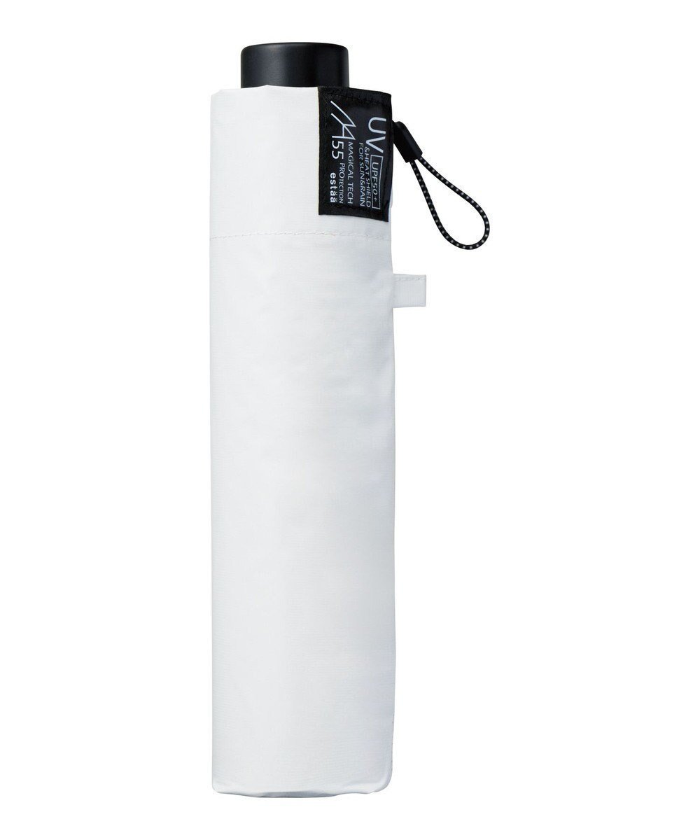 【ムーンバット/MOONBAT】の【遮光100%/超軽量/耐久性】マジで軽い傘 晴雨兼用 折りたたみ日傘 マジカルテックプロテクション Tough 12 rib 55cm インテリア・キッズ・メンズ・レディースファッション・服の通販 founy(ファニー) 　ファッションモデル・俳優・女優　Models　女性　Women　本田翼　Honda Tsubasa　ファッション　Fashion　レディースファッション　Fashion for Women　レイングッズ・傘・晴雨兼用傘　Umbrellas & Rain Gear　コーティング　Coating, Coated Finish　傘　Umbrella, Parasol　軽量　Lightweight, Ultra Light　ハンド　Hand, Handmade　日傘　Parasol, UV Umbrella　ホワイト|ID: prp329100004833782 ipo3291000000035702765