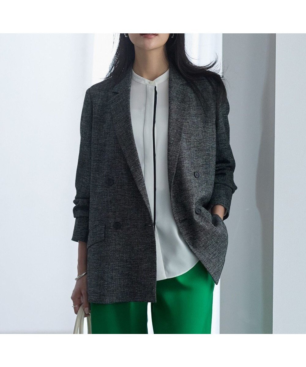 【アイシービー/iCB】のミックスブッチャー ダブルブレストジャケット 人気、トレンドファッション・服の通販 founy(ファニー) 　ファッション　Fashion　レディースファッション　Fashion for Women　アウター　Coat / Outerwear Collection　レディースジャケット・軽アウター　Jackets　テーラードジャケット / 通勤・きれいめスタイル　Tailored Jackets & Blazers　春　Spring　ジャケット　Jacket, Outerwear　ストレッチ　Stretch, Stretchy Fabric　セットアップ　Set-Up, Coordinated Outfit　ダブル　Double, Double-Breasted　定番　Standard, Basic Item　人気　Popular, Best Seller　ミックス　Mix, Mixed Style　ワイド　Wide, Wide Fit　S/S・春夏　SS, Spring/Summer, Warm Season　夏　Summer　2026年　2026　 other-1|ID: prp329100004833805 ipo3291000000035875864