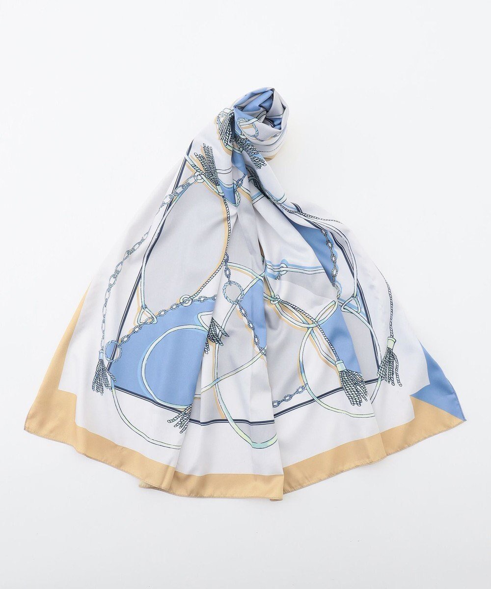 【エニィ スィス/any SiS】の【WEB・一部店舗限定】大判チェーン スカーフ インテリア・キッズ・メンズ・レディースファッション・服の通販 founy(ファニー) 　ファッション　Fashion　レディースファッション　Fashion for Women　シンプル　Simple, Minimal　スカーフ　Scarf, Neckwear　チェーン　Chain, Chain Strap　バンダナ　Bandana, Head Scarf　ブロック　Block, Solid Block Pattern　ワンポイント　One Point, Statement Accent　エレガント 上品　Elegant　新作・新入荷　New Arrivals / New In　ブルーチェーン|ID: prp329100004833809 ipo3291000000035202225