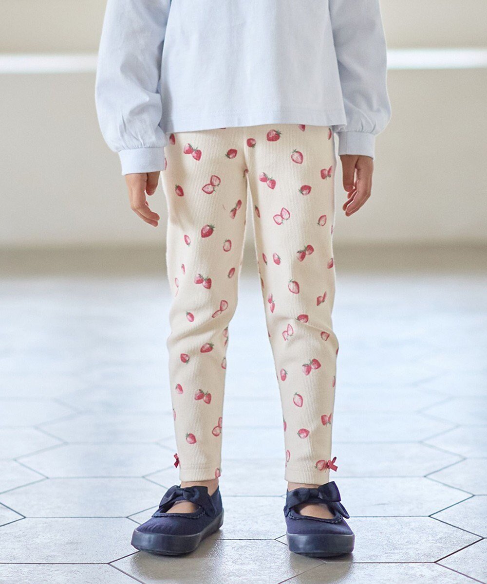 【エニィ/ANY / KIDS】の【Strawberry Collection】いちごレギンス インテリア・キッズ・メンズ・レディースファッション・服の通販 founy(ファニー) 　ファッション　Fashion　キッズファッション　Fashion for Kids　カーディガン　Cardigan, Knitwear　ストレッチ　Stretch, Stretchy Fabric　長袖　Long Sleeve, Full Sleeve　プリント　Print, Printed Pattern　ポケット　Pocket, Pocket Detail　ポシェット　Pochette, Mini Bag　ポーチ　Pouch, Small Case　モチーフ　Motif, Design Theme　無地　Plain, Solid Color　リボン　Ribbon, Bow　リュック　Backpack, Rucksack　レギンス　Leggings, Stretch Pants　エクリュ|ID: prp329100004834457 ipo3291000000035702953