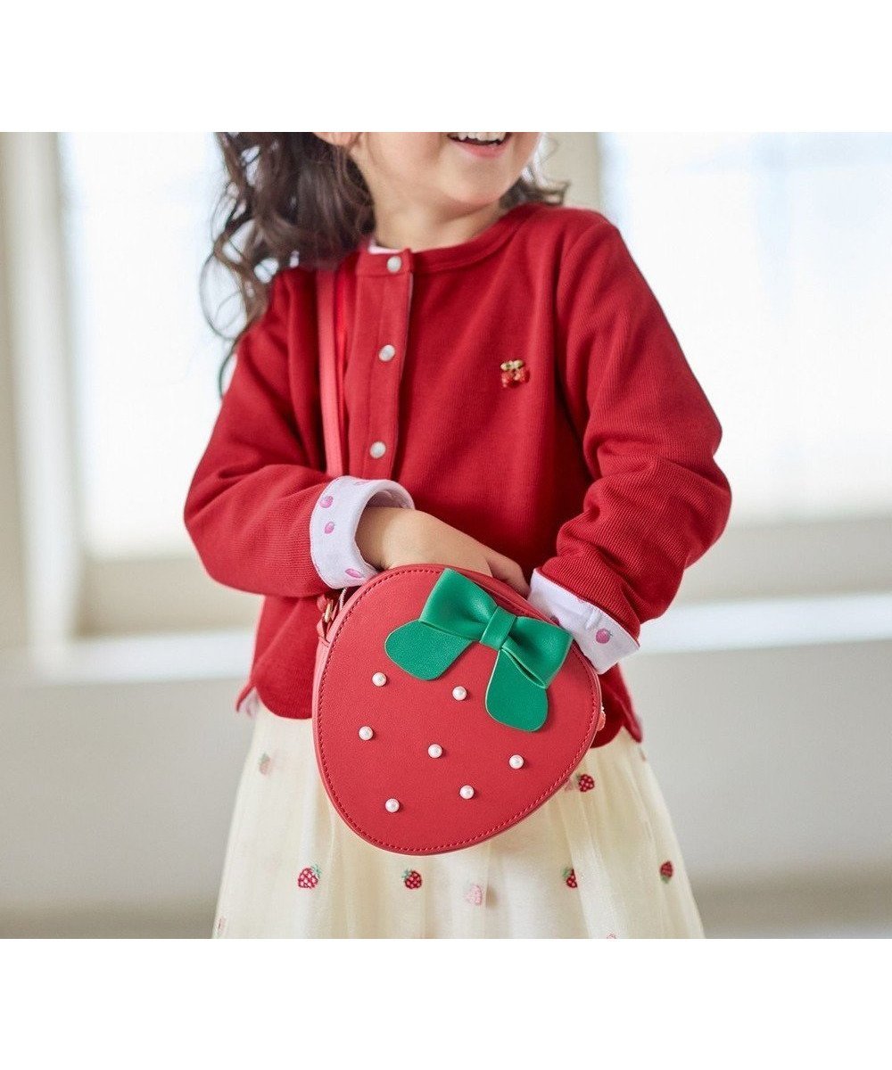 【エニィ/ANY / KIDS】の【Strawberry Collection】いちごポシェット 人気、トレンドファッション・服の通販 founy(ファニー) 　ファッション　Fashion　キッズファッション　Fashion for Kids　カーディガン　Cardigan, Knitwear　ガーリー　Girly, Feminine Style　スマホ　Smartphone, Mobile Device　人気　Popular, Best Seller　長袖　Long Sleeve, Full Sleeve　パール　Pearl, Pearl Accent　フォルム　Silhouette, Form　プリント　Print, Printed Pattern　ポケット　Pocket, Pocket Detail　ポシェット　Pochette, Mini Bag　ポーチ　Pouch, Small Case　モチーフ　Motif, Design Theme　リュック　Backpack, Rucksack　レギンス　Leggings, Stretch Pants　おすすめ　Recommended / Our Picks　エレガント 上品　Elegant　ギフト プレゼント　Gift / Present　 other-1|ID: prp329100004834465 ipo3291000000035605951