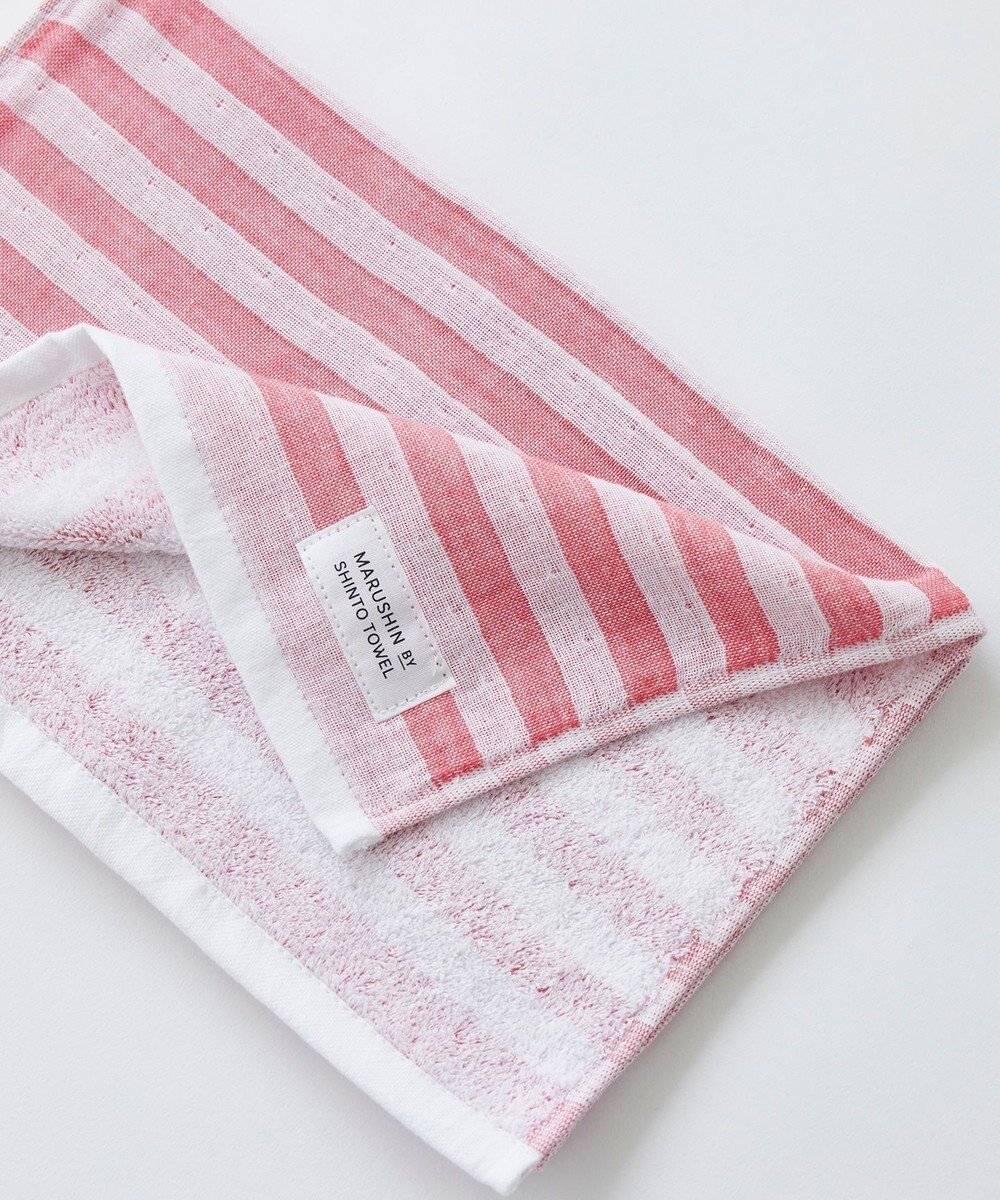 【その他のブランド/Other】のシマ フェイスタオル シングル インテリア・キッズ・メンズ・レディースファッション・服の通販 founy(ファニー) 　タオル　Towel, Bath Towel　フェイス　Face, Facial Design　リバーシブル　Reversible, Two-Sided　吸水　Absorbent, Quick-Dry　レッド|ID: prp329100004834528 ipo3291000000035212660