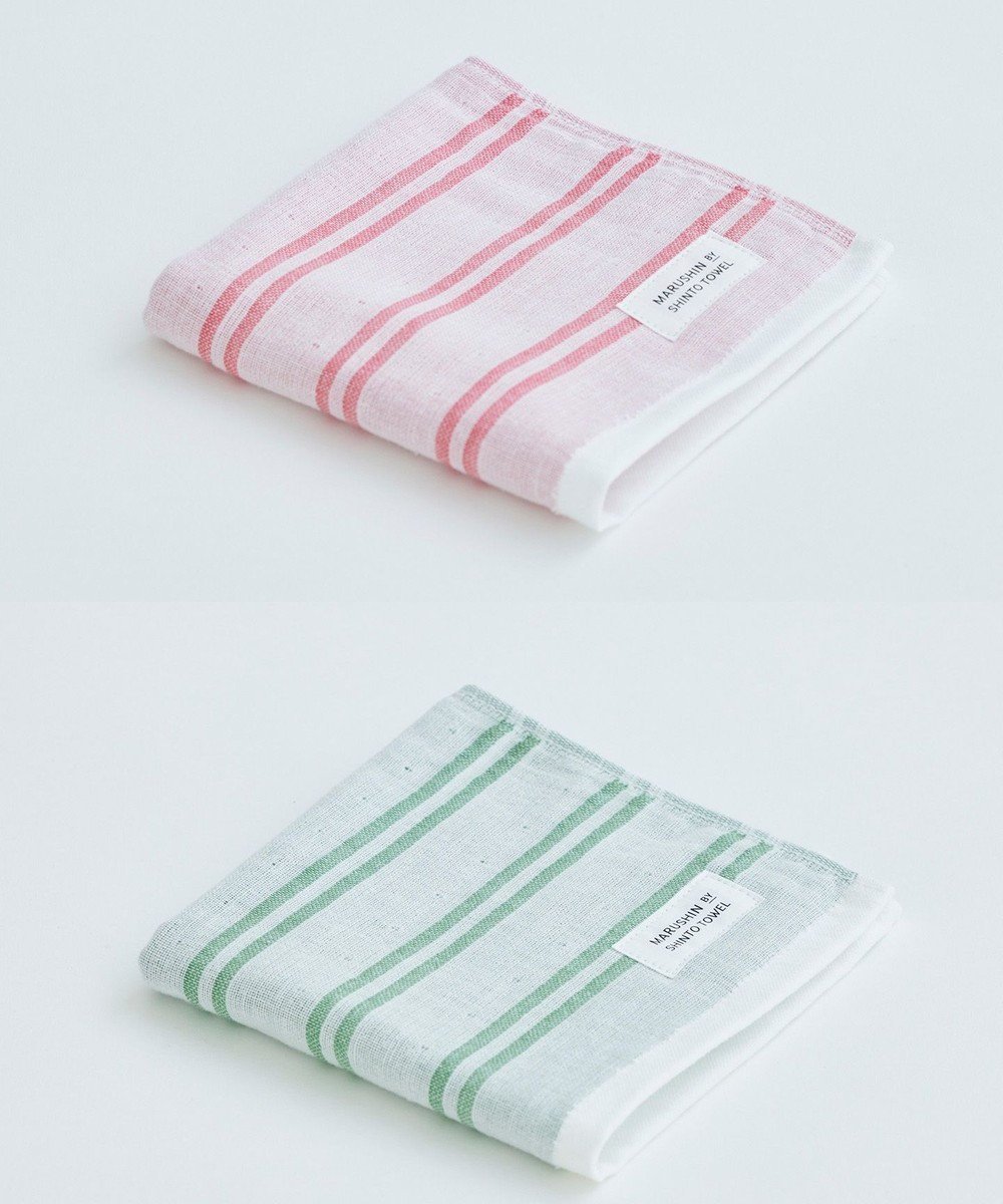 【その他のブランド/Other】のシマ ハンドタオル ダブル白地 2枚セット インテリア・キッズ・メンズ・レディースファッション・服の通販 founy(ファニー) 　タオル　Towel, Bath Towel　ダブル　Double, Double-Breasted　ハンカチ　Handkerchief, Hanky　ハンド　Hand, Handmade　リバーシブル　Reversible, Two-Sided　吸水　Absorbent, Quick-Dry　財布　Wallet, Purse　レッド/フォレスト|ID: prp329100004834529 ipo3291000000035212664