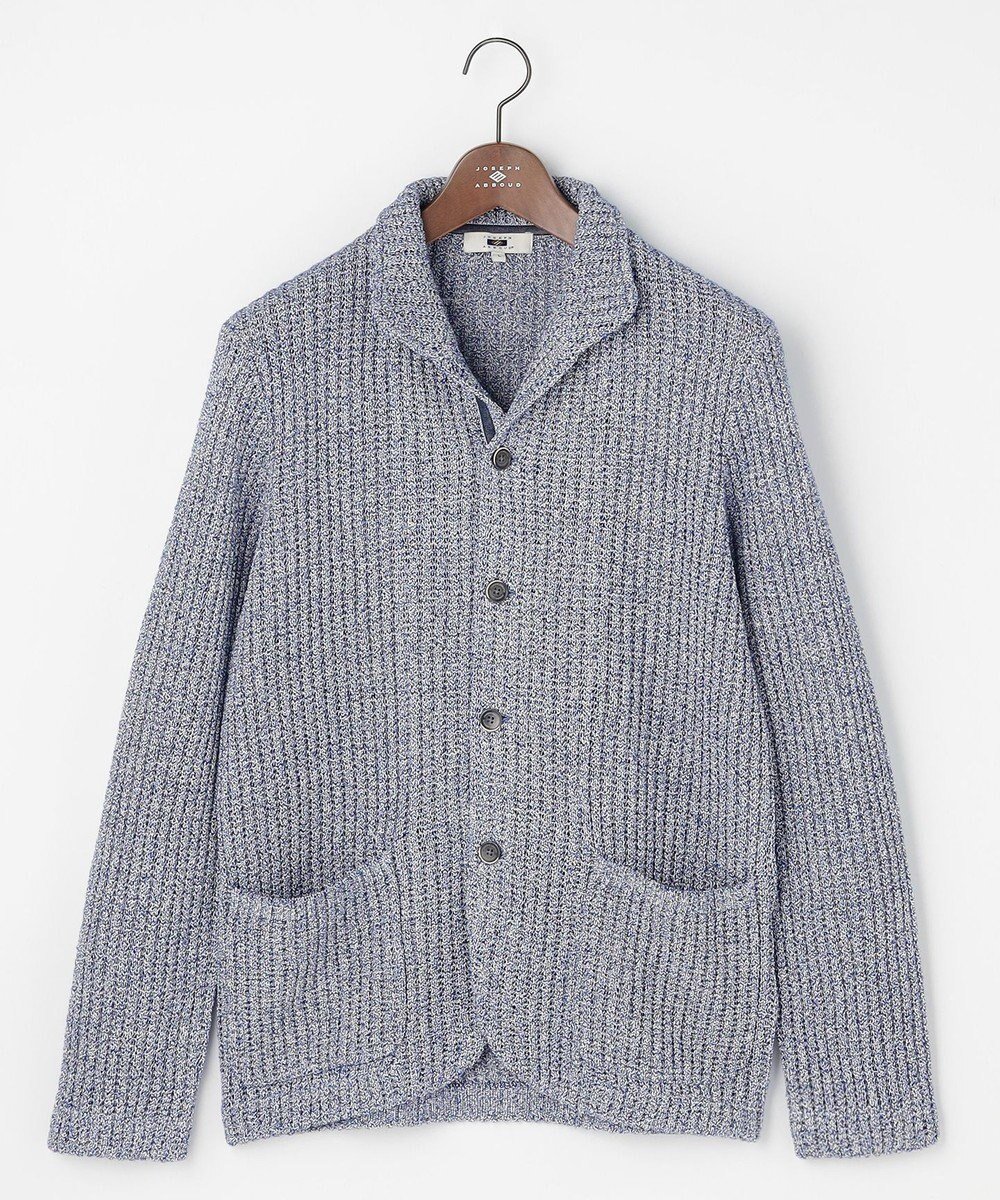 【ジョセフ アブード/JOSEPH ABBOUD / MEN】の【エコ素材和紙使用・日本素材】和紙杢メッシュクルーネック ニットジャケット インテリア・キッズ・メンズ・レディースファッション・服の通販 founy(ファニー) 　ファッション　Fashion　メンズファッション　Fashion for Men　アウター　Men's Coats Outerwear　ブルゾンジャケット / カジュアルアウター　Bomber Jackets & Blousons　春　Spring　ジャケット　Jacket, Outerwear　スタンド　Stand Collar, Upright Stand　ブルゾン　Blouson, Bomber Jacket　S/S・春夏　SS, Spring/Summer, Warm Season　おすすめ　Recommended / Our Picks　夏　Summer　ダルブルー系|ID: prp329100004834604 ipo3291000000035212868
