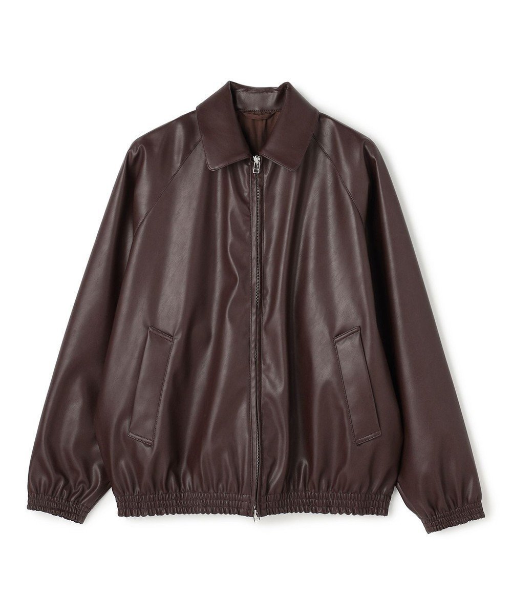 【アンフィーロ/UNFILO / MEN】のアラエルレザーライク ブルゾン インテリア・キッズ・メンズ・レディースファッション・服の通販 founy(ファニー) 　ファッション　Fashion　レディースファッション　Fashion for Women　アウター　Coat / Outerwear Collection　レディースジャケット・軽アウター　Jackets　ブルゾンジャケット・スポーティアウター　Blouson Jackets　おすすめ　Recommended / Our Picks　インナー　Innerwear　コーティング　Coating, Coated Finish　ジャケット　Jacket, Outerwear　ストレート　Straight, Straight Cut　スリム　Slim, Slim Fit　スリーブ　Sleeve, Long Sleeve / Short Sleeve　トレンド　Trend, Trending Now　ブルゾン　Blouson, Bomber Jacket　エレガント 上品　Elegant　夏　Summer　春　Spring　S/S・春夏　SS, Spring/Summer, Warm Season　ダークブラウン|ID: prp329100004834648 ipo3291000000035213126