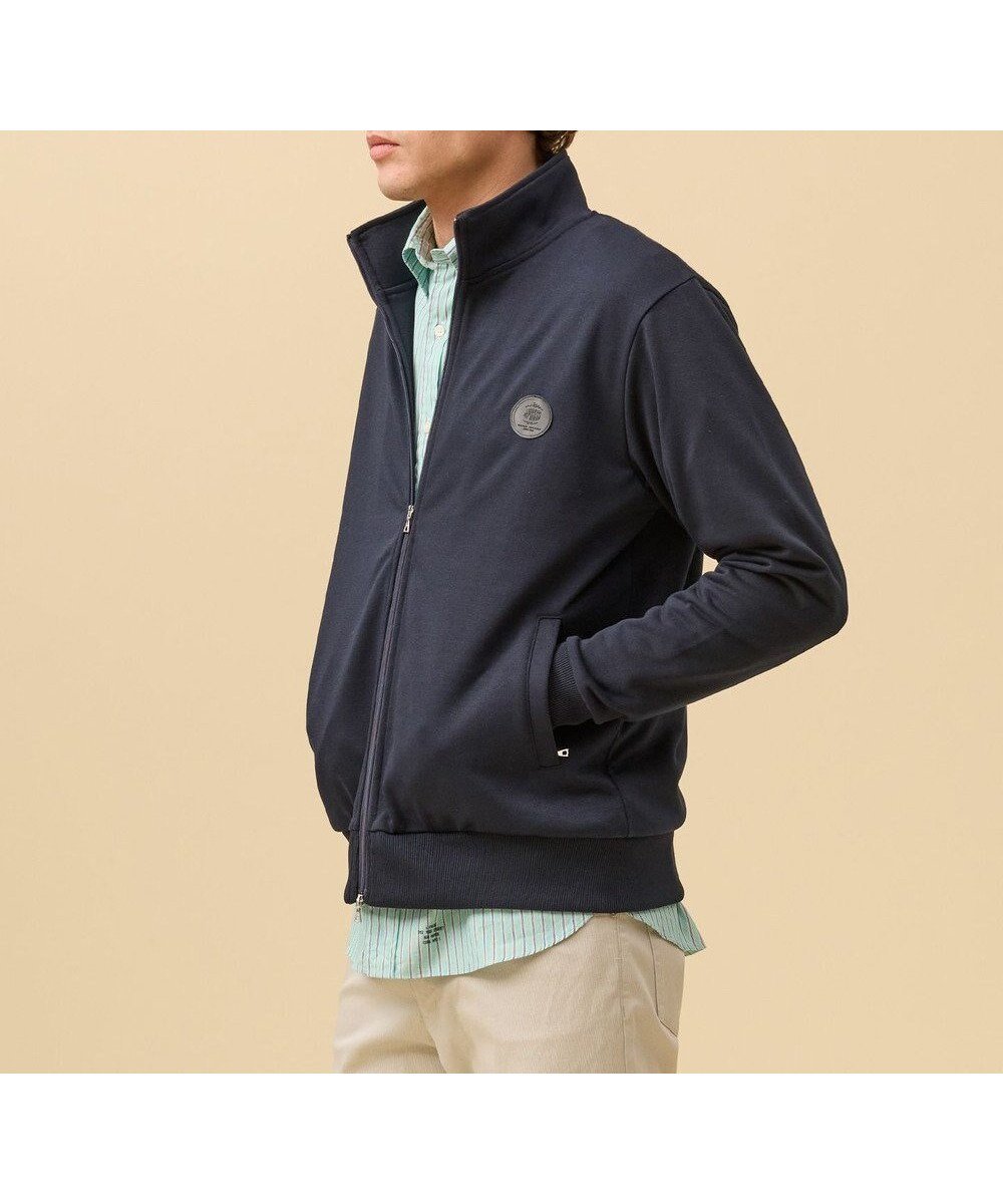 【ジェイ プレス/J.PRESS / MEN】のオーバルワンポイント トラックジャケット インテリア・キッズ・メンズ・レディースファッション・服の通販 founy(ファニー) 　ファッション　Fashion　メンズファッション　Fashion for Men　トップス・カットソー　Cut & Sew Tops　オーバル　Oval Design　ジャケット　Jacket, Outerwear　スタンド　Stand Collar, Upright Stand　フィット　Fit, Slim Fit　レギュラー　Regular, Standard Fit　ワンポイント　One Point, Statement Accent　エレガント 上品　Elegant　夏　Summer　春　Spring　S/S・春夏　SS, Spring/Summer, Warm Season　ネイビー系|ID: prp329100004834654 ipo3291000000035213164
