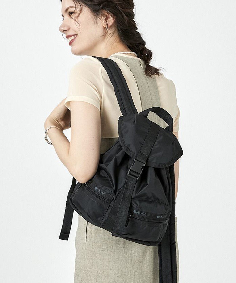 【レスポートサック/LeSportsac】のSMALL VOYAGER/リサイクルドブラックJP 人気、トレンドファッション・服の通販 founy(ファニー) 　ファッション　Fashion　レディースファッション　Fashion for Women　バッグ　Bags　コンパクト　Compact, Small Size　巾着　Drawstring Bag, Kinchaku　軽量　Lightweight, Ultra Light　シンプル　Simple, Minimal　財布　Wallet, Purse　トラベル　Travel, Travel Gear　人気　Popular, Best Seller　フラップ　Flap, Flap Pocket　プリント　Print, Printed Pattern　ポケット　Pocket, Pocket Detail　無地　Plain, Solid Color　リップ　Lip, Lip Motif　リュック　Backpack, Rucksack　おすすめ　Recommended / Our Picks　旅行　Travel　ビジネス 仕事 通勤　Business / Work / Commuting　 other-1|ID: prp329100004834656 ipo3291000000035213169