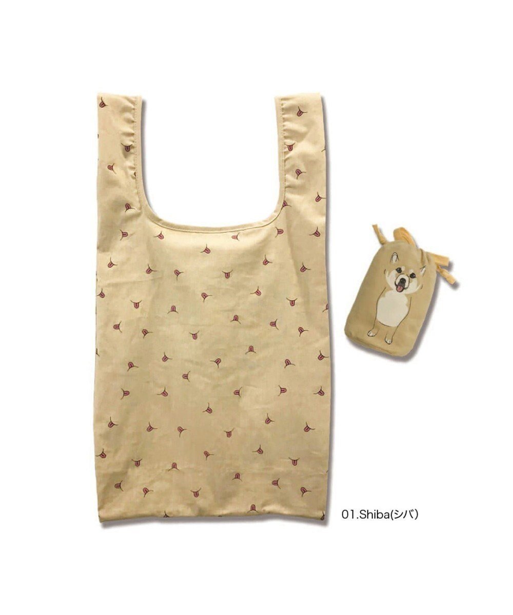 【ルートート/ROOTOTE】の3354【イヌ:エコバッグ】/ EU.ルーショッパー.ポータブル わんこ インテリア・キッズ・メンズ・レディースファッション・服の通販 founy(ファニー) 　ファッション　Fashion　レディースファッション　Fashion for Women　イラスト　Illustration　コンパクト　Compact, Small Size　巾着　Drawstring Bag, Kinchaku　財布　Wallet, Purse　プリント　Print, Printed Pattern　ポケット　Pocket, Pocket Detail　ランダム　Random, Irregular　旅行　Travel　01:シバ|ID: prp329100004835406 ipo3291000000035221702