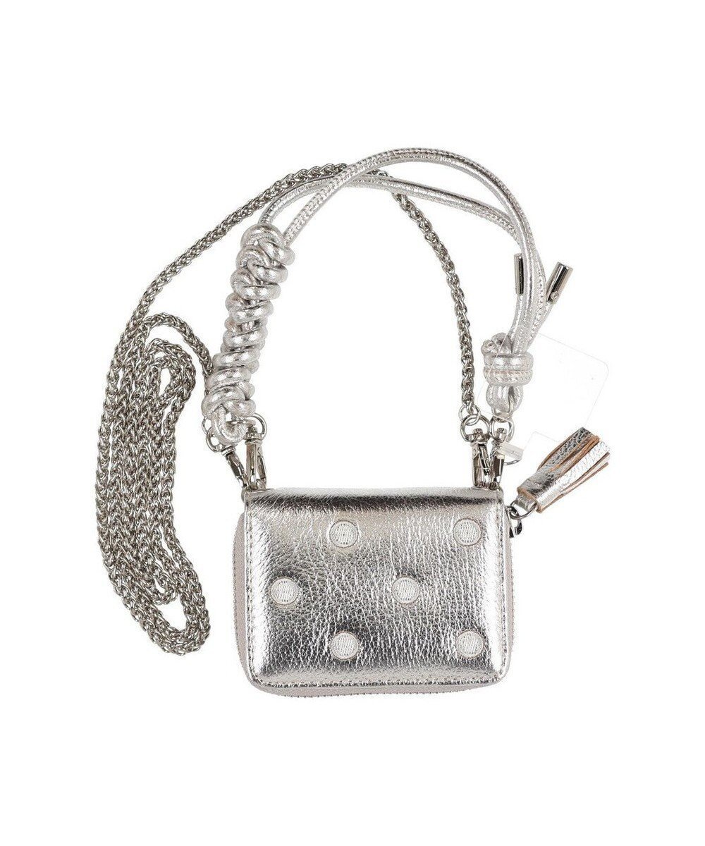 【アンビリオン/UNBILLION】のペルケ perche / ドット刺繍ジャバラチャームウォレットショルダー インテリア・キッズ・メンズ・レディースファッション・服の通販 founy(ファニー) 　ファッション　Fashion　レディースファッション　Fashion for Women　ミニ財布・二つ折り財布　Wallets & Card Cases　コンパクト　Compact, Small Size　ショルダー　Shoulder, Shoulder Strap　チェーン　Chain, Chain Strap　ドット　Polka Dot, Dot Pattern　ポケット　Pocket, Pocket Detail　財布　Wallet, Purse　シルバー|ID: prp329100004835413 ipo3291000000035703283