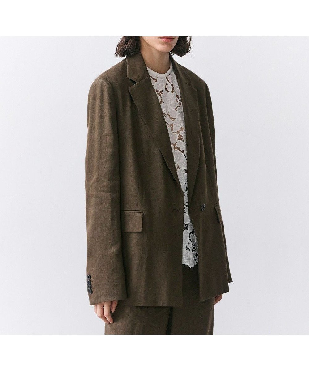 【ベイジ,/BEIGE,】のMICA / リネンブレンドテーラードジャケット インテリア・キッズ・メンズ・レディースファッション・服の通販 founy(ファニー) 　ファッション　Fashion　レディースファッション　Fashion for Women　アウター　Coat / Outerwear Collection　レディースジャケット・軽アウター　Jackets　テーラードジャケット / 通勤・きれいめスタイル　Tailored Jackets & Blazers　イタリア　Italy　ジャケット　Jacket, Outerwear　ストレッチ　Stretch, Stretchy Fabric　デニム　Denim, Jeans Material　ドレープ　Drape, Draping Fabric　バランス　Balance, Style Balance　リネン　Linen, Linen Fabric　夏　Summer　春　Spring　S/S・春夏　SS, Spring/Summer, Warm Season　Khaki|ID: prp329100004835415 ipo3291000000035221737