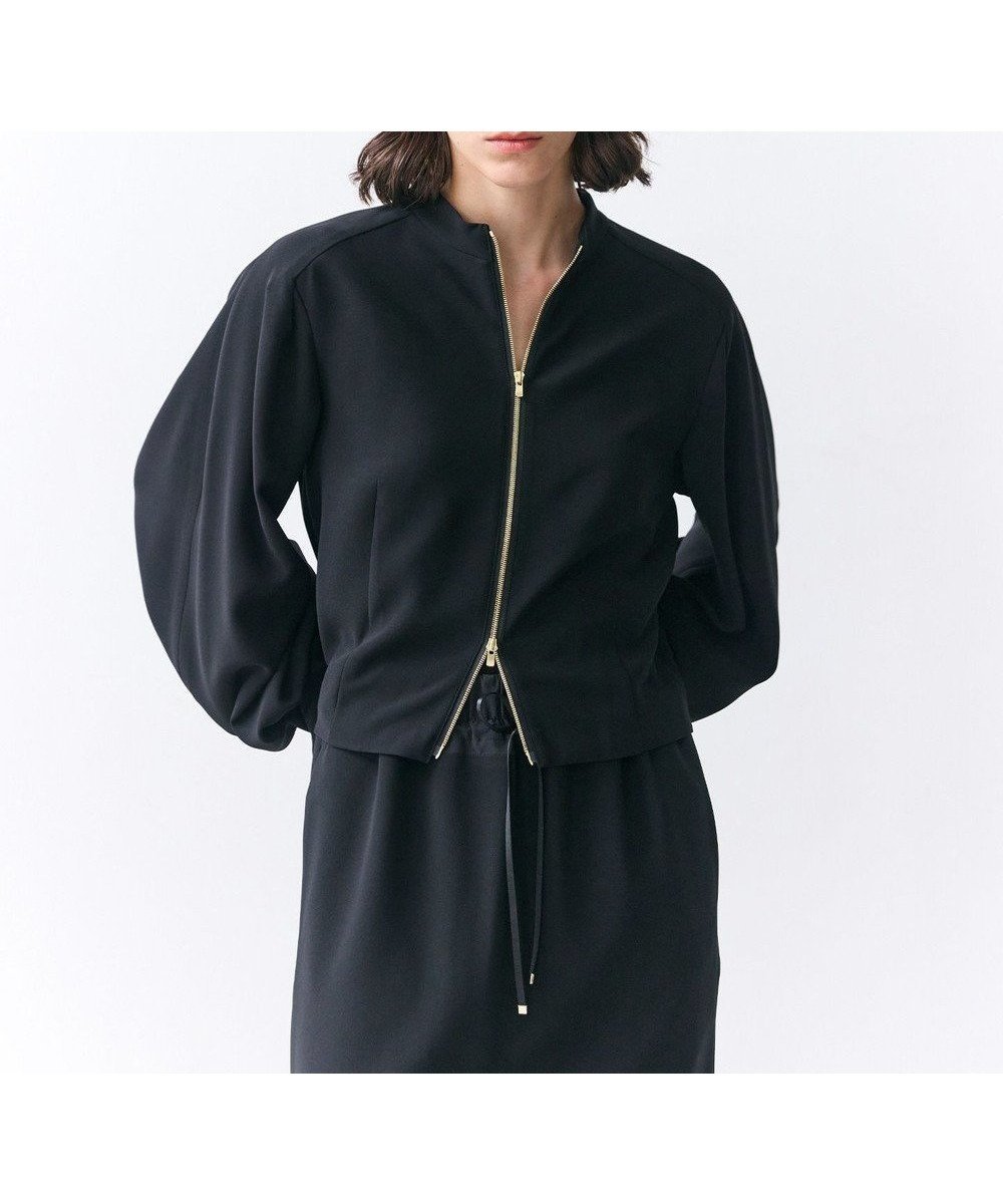 【ベイジ,/BEIGE,】のRUE / ドライタッチコンパクトブルゾン インテリア・キッズ・メンズ・レディースファッション・服の通販 founy(ファニー) 　ファッション　Fashion　レディースファッション　Fashion for Women　アウター　Coat / Outerwear Collection　レディースジャケット・軽アウター　Jackets　ブルゾンジャケット・スポーティアウター　Blouson Jackets　カットソー　Cut and Sewn Top　コンパクト　Compact, Small Size　シルク　Silk, 100% Silk　シンプル　Simple, Minimal　ジップ　Zip, Zipper　ジャケット　Jacket, Outerwear　セットアップ　Set-Up, Coordinated Outfit　とろみ　Fluid, Flowy Fabric　タイトスカート　Pencil Skirt, Tight Skirt　定番　Standard, Basic Item　人気　Popular, Best Seller　フォルム　Silhouette, Form　ブルゾン　Blouson, Bomber Jacket　A/W・秋冬　Autumn/Winter　S/S・春夏　SS, Spring/Summer, Warm Season　夏　Summer　エレガント 上品　Elegant　ビジネス 仕事 通勤　Business / Work / Commuting　Black|ID: prp329100004835416 ipo3291000000035703326