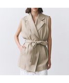 【ベイジ,/BEIGE,】のMICA / リネンブレンドベルト付きジレ L.Taupe|ID: prp329100004835421 ipo3291000000035221757
