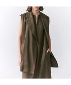 【ベイジ,/BEIGE,】のMICA / リネンブレンドベルト付きジレ Khaki|ID: prp329100004835421 ipo3291000000035221758