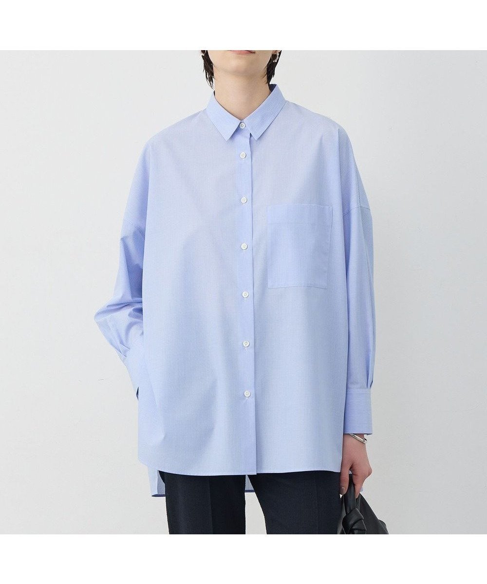 【アイシービー/iCB】のクリーンブロード オーバーシャツ インテリア・キッズ・メンズ・レディースファッション・服の通販 founy(ファニー) 　ファッション　Fashion　レディースファッション　Fashion for Women　トップス・カットソー　Cut & Sew Tops　シャツ・ブラウス・オフィスカジュアル　Elegant Blouses & Button-Ups　春　Spring　カフス　Cuff Design　ストライプ　Stripe, Striped Pattern　スリット　Slit, Slit Detail　ブロード　Broadcloth, Fine Cotton　ライダース　Riders　S/S・春夏　SS, Spring/Summer, Warm Season　夏　Summer　2026年　2026　ブルーストライプ|ID: prp329100004835426 ipo3291000000035221774