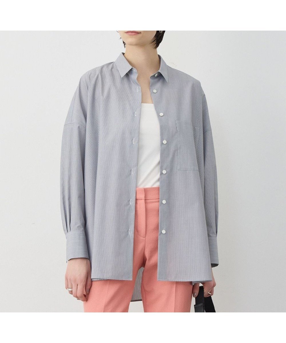 【アイシービー/iCB】のクリーンブロード オーバーシャツ インテリア・キッズ・メンズ・レディースファッション・服の通販 founy(ファニー) 　ファッション　Fashion　レディースファッション　Fashion for Women　トップス・カットソー　Cut & Sew Tops　シャツ・ブラウス・オフィスカジュアル　Elegant Blouses & Button-Ups　春　Spring　カフス　Cuff Design　ストライプ　Stripe, Striped Pattern　スリット　Slit, Slit Detail　ブロード　Broadcloth, Fine Cotton　ライダース　Riders　S/S・春夏　SS, Spring/Summer, Warm Season　夏　Summer　2026年　2026　ブラックストライプ|ID: prp329100004835426 ipo3291000000035221775