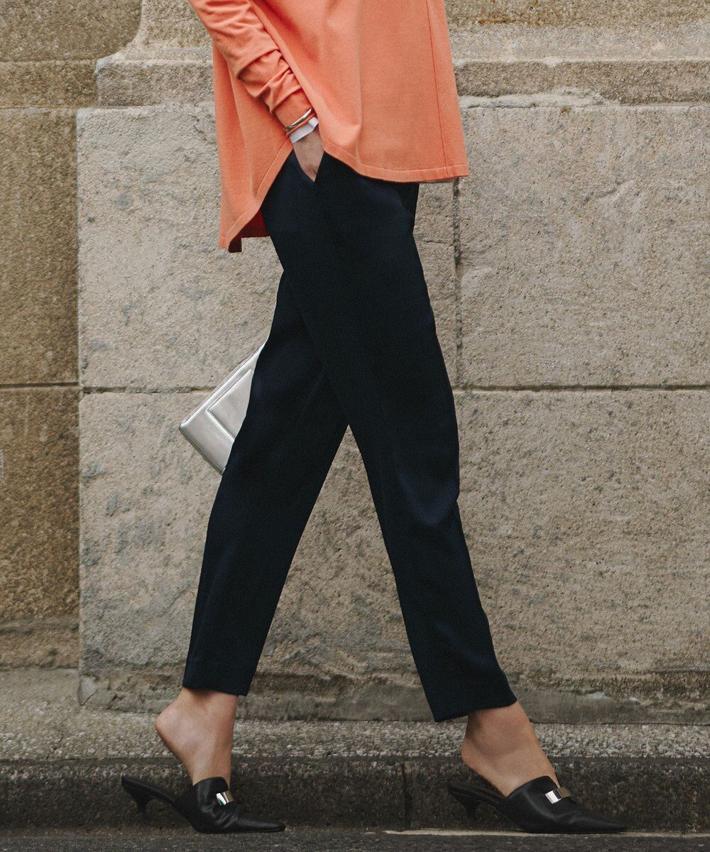 【アイシービー/iCB】のアセテートダブルサテン スティックパンツ インテリア・キッズ・メンズ・レディースファッション・服の通販 founy(ファニー) 　ファッション　Fashion　レディースファッション　Fashion for Women　パンツ　Pants & Trousers　春　Spring　洗える　Machine Washable　サテン　Satin, Glossy Fabric　シンプル　Simple, Minimal　ストレッチ　Stretch, Stretchy Fabric　セットアップ　Set-Up, Coordinated Outfit　ダブル　Double, Double-Breasted　ドレープ　Drape, Draping Fabric　S/S・春夏　SS, Spring/Summer, Warm Season　おすすめ　Recommended / Our Picks　夏　Summer　2026年　2026　ネイビー|ID: prp329100004835430 ipo3291000000035650556