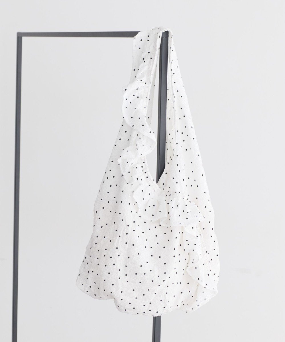 【アースミュージックアンドエコロジー/earth music&ecology】のフリルトライアングルバッグ インテリア・キッズ・メンズ・レディースファッション・服の通販 founy(ファニー) 　ファッション　Fashion　レディースファッション　Fashion for Women　バッグ　Bags　おすすめ　Recommended / Our Picks　イエロー　Yellow　トライアングル　Triangle, Triangular Shape　ドット　Polka Dot, Dot Pattern　フリル　Frill, Ruffle　フロント　Front, Front Design　旅行　Travel　無地　Plain, Solid Color　軽量　Lightweight, Ultra Light　ビジネス 仕事 通勤　Business / Work / Commuting　アイボリー|ID: prp329100004835448 ipo3291000000035221844