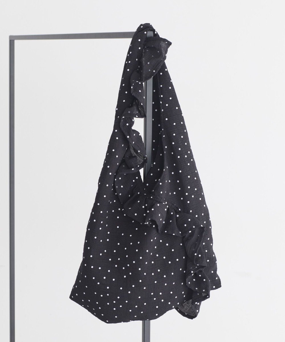 【アースミュージックアンドエコロジー/earth music&ecology】のフリルトライアングルバッグ インテリア・キッズ・メンズ・レディースファッション・服の通販 founy(ファニー) 　ファッション　Fashion　レディースファッション　Fashion for Women　バッグ　Bags　おすすめ　Recommended / Our Picks　イエロー　Yellow　トライアングル　Triangle, Triangular Shape　ドット　Polka Dot, Dot Pattern　フリル　Frill, Ruffle　フロント　Front, Front Design　旅行　Travel　無地　Plain, Solid Color　軽量　Lightweight, Ultra Light　ビジネス 仕事 通勤　Business / Work / Commuting　ブラック|ID: prp329100004835448 ipo3291000000035221845