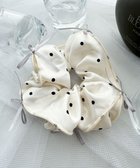 【ウィゴー/WEGO】のLリボンドットシュシュ 人気、トレンドファッション・服の通販 founy(ファニー) ファッション Fashion レディースファッション Fashion for Women シュシュ&ヘアアクセ/ヘアアレンジ Scrunchies & Hair Accessories アクセサリー Fashion Accessories ガーリー Girly, Feminine Style サテン Satin, Glossy Fabric スマホ Smartphone, Mobile Device ドット Polka Dot, Dot Pattern リボン Ribbon, Bow エレガント 上品 Elegant thumbnail オフホワイト|ID: prp329100004835452 ipo3291000000035703378