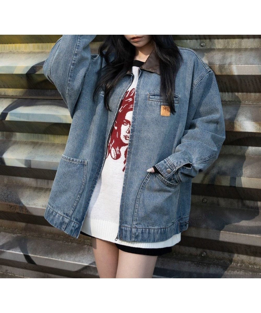 【ウィゴー/WEGO】の【ユニセックス着用ITEM/MLサイズ展開】ワーカーズZIPデニムジャケット インテリア・キッズ・メンズ・レディースファッション・服の通販 founy(ファニー) 　ファッション　Fashion　レディースファッション　Fashion for Women　アウター　Coat / Outerwear Collection　レディースジャケット・軽アウター　Jackets　デニムジャケット / カジュアルアウター　Denim Jackets　インナー　Innerwear　春　Spring　秋　Autumn　カットソー　Cut and Sewn Top　カーゴパンツ　Cargo Pants, Utility Pants　クール　Cool, Chic　コーデュロイ　Corduroy, Cord Fabric　ジャケット　Jacket, Outerwear　スニーカー　Sneakers, Trainers　スマホ　Smartphone, Mobile Device　セットアップ　Set-Up, Coordinated Outfit　デニム　Denim, Jeans Material　フロント　Front, Front Design　ポケット　Pocket, Pocket Detail　無地　Plain, Solid Color　ロング　Long, Long-Length　ワイド　Wide, Wide Fit　ワーク　Workwear, Utility Style　冬　Winter / This Winter　S/S・春夏　SS, Spring/Summer, Warm Season　夏　Summer　2026年　2026　デニム中濃加工色|ID: prp329100004835465 ipo3291000000035221892