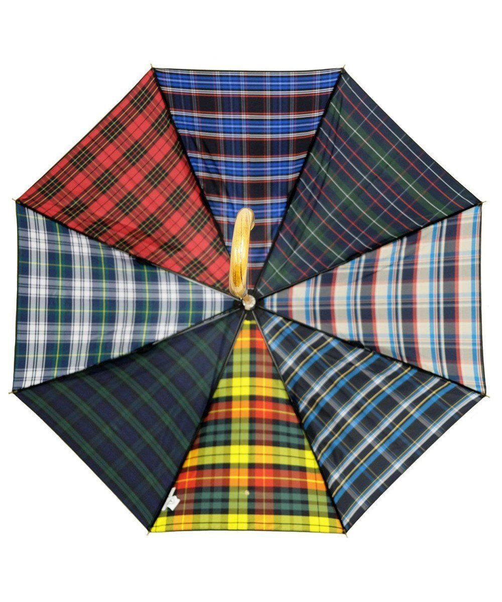 【プラスリング/+RING】の【2重張り】プラスリング 晴雨兼用傘(長ショート) CHK T1248 人気、トレンドファッション・服の通販 founy(ファニー) 　ファッション　Fashion　レディースファッション　Fashion for Women　レイングッズ・傘・晴雨兼用傘　Umbrellas & Rain Gear　コンパクト　Compact, Small Size　傘　Umbrella, Parasol　ショート　Short, Short Length　シンプル　Simple, Minimal　チェック　Check, Plaid, Tartan　日傘　Parasol, UV Umbrella　無地　Plain, Solid Color　ラップ　Wrap, Wrap Design　 other-1|ID: prp329100004835484 ipo3291000000035221976