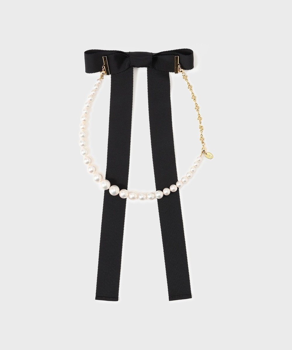 【グレース コンチネンタル/GRACE CONTINENTAL】のパールリボンネックレス インテリア・キッズ・メンズ・レディースファッション・服の通販 founy(ファニー) 　ファッション　Fashion　レディースファッション　Fashion for Women　ジュエリー　Jewelry　ネックレス　Necklaces & Pendants　アクセサリー　Fashion Accessories　シンプル　Simple, Minimal　チェーン　Chain, Chain Strap　ドレス　Dress, One-Piece　ネックレス　Necklace, Pendant Necklace　パール　Pearl, Pearl Accent　マグネット　Magnet, Magnetic Closure　リボン　Ribbon, Bow　ホワイト|ID: prp329100004835494 ipo3291000000035222014