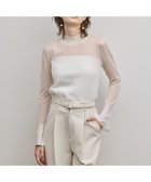 【グレース コンチネンタル/GRACE CONTINENTAL】のシアーハイネックニットトップ 人気、トレンドファッション・服の通販 founy(ファニー) ファッション Fashion レディースファッション Fashion for Women トップス・カットソー Cut & Sew Tops ニット Knit Tops & Sweaters インナー Innerwear シアー Sheer, See-Through シンプル Simple, Minimal ジャケット Jacket, Outerwear スマート Smart, Elegant トレンド Trend, Trending Now ハイネック High Neck, Mock Neck フレア Flare, Flared ベーシック Basic, Essential エレガント 上品 Elegant 夏 Summer 春 Spring S/S・春夏 SS, Spring/Summer, Warm Season thumbnail ホワイト|ID: prp329100004835496 ipo3291000000035626430