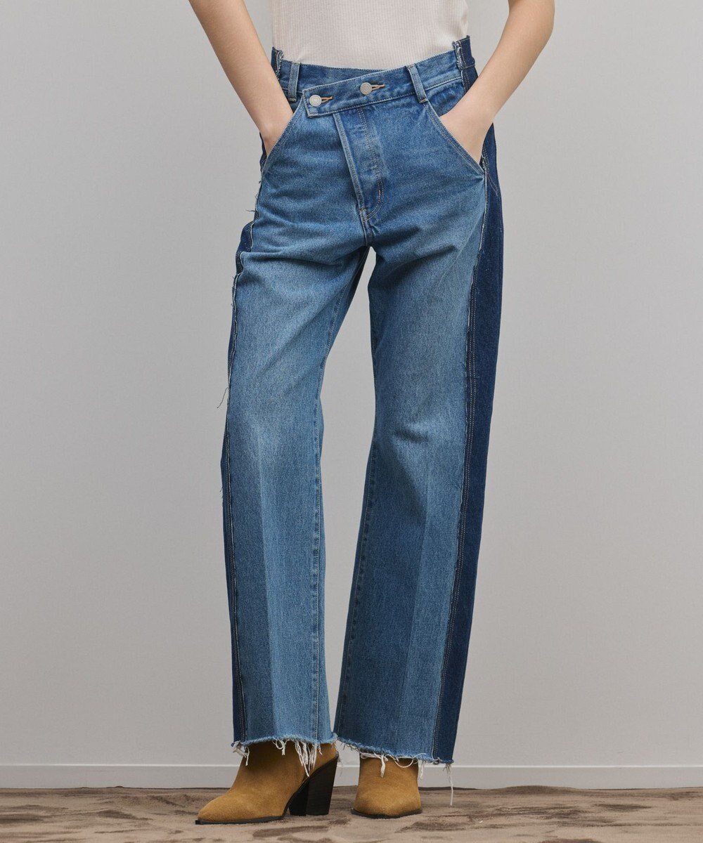 【グレース コンチネンタル/GRACE CONTINENTAL】のリメイクフレアデニムパンツ 人気、トレンドファッション・服の通販 founy(ファニー) 　ファッション　Fashion　レディースファッション　Fashion for Women　パンツ　Pants & Trousers　デニムパンツ・ジーンズ・美脚デニム　Denim Jeans & Pants　ヴィンテージ　Vintage Style　春　Spring　ケミカル　Chemical, Chemical Wash　デニム　Denim, Jeans Material　フロント　Front, Front Design　ラップ　Wrap, Wrap Design　ラバー　Rubber, Rubber Sole　リメイク　Remake, Reconstructed　A/W・秋冬　Autumn/Winter　S/S・春夏　SS, Spring/Summer, Warm Season　おすすめ　Recommended / Our Picks　夏　Summer　 other-1|ID: prp329100004835498 ipo3291000000035703472