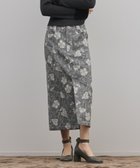 【グレース コンチネンタル/GRACE CONTINENTAL】のボタニカルジャガードスカート チャコール|ID: prp329100004835504 ipo3291000000035516857