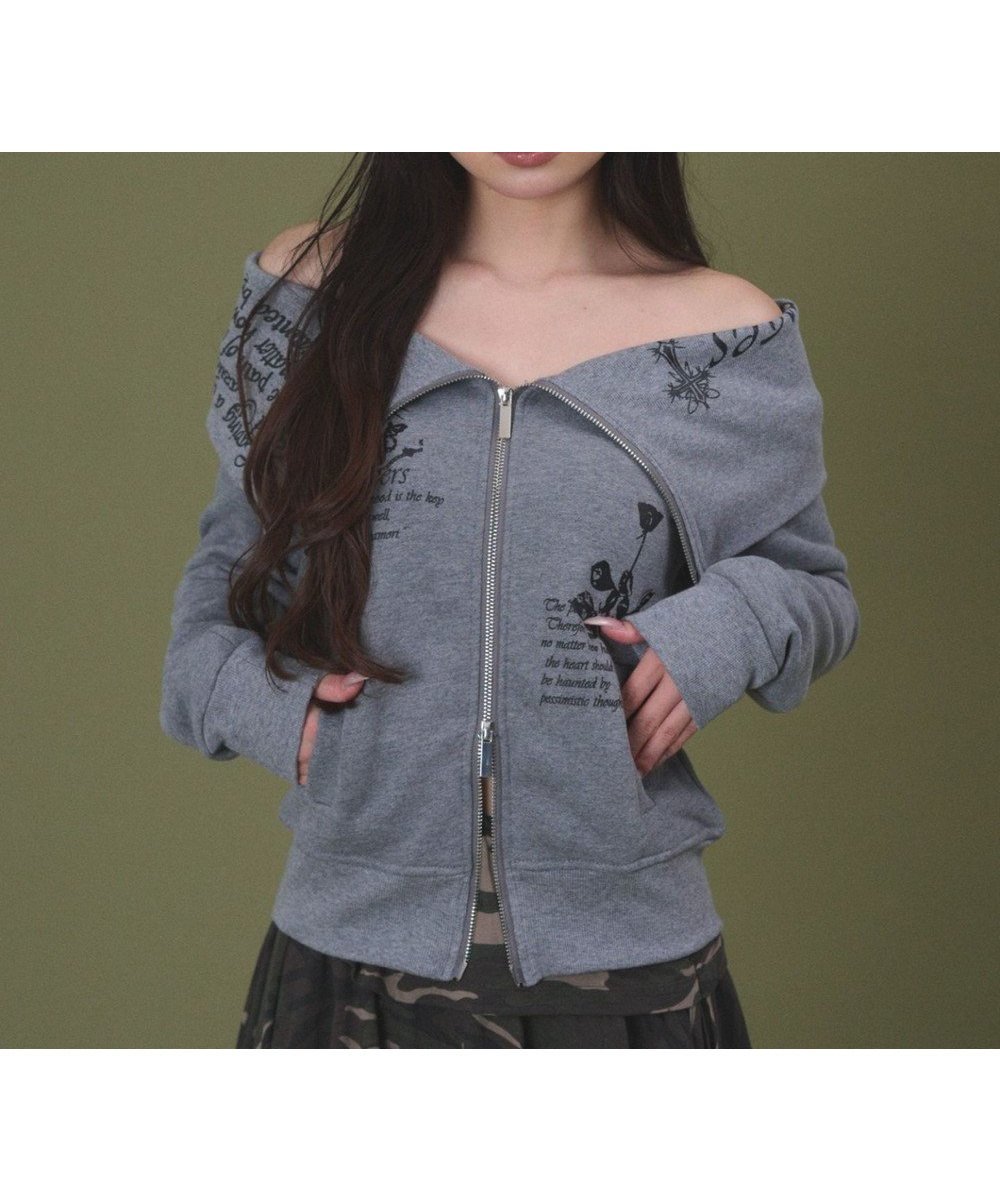 【ウィゴー/WEGO】のオフショルグラフィックスウェット インテリア・キッズ・メンズ・レディースファッション・服の通販 founy(ファニー) 　ファッション　Fashion　レディースファッション　Fashion for Women　トップス・カットソー　Cut & Sew Tops　レディースパーカー・カジュアルフーディー　Casual Hoodies & Sweatshirts　スウェット・クルーネックトップス　Sweatshirts & Crewnecks / Relaxed Fit Sweat Tops　春　Spring　秋　Autumn　ショート　Short, Short Length　シンプル　Simple, Minimal　スウェット / スエット　Sweatshirt, Sweatwear　スマホ　Smartphone, Mobile Device　トレンド　Trend, Trending Now　バランス　Balance, Style Balance　フィット　Fit, Slim Fit　プリント　Print, Printed Pattern　ミニスカート　Mini Skirt, Short Skirt　ルーズ　Loose, Oversized　冬　Winter / This Winter　S/S・春夏　SS, Spring/Summer, Warm Season　夏　Summer　杢グレー|ID: prp329100004835511 ipo3291000000035516872