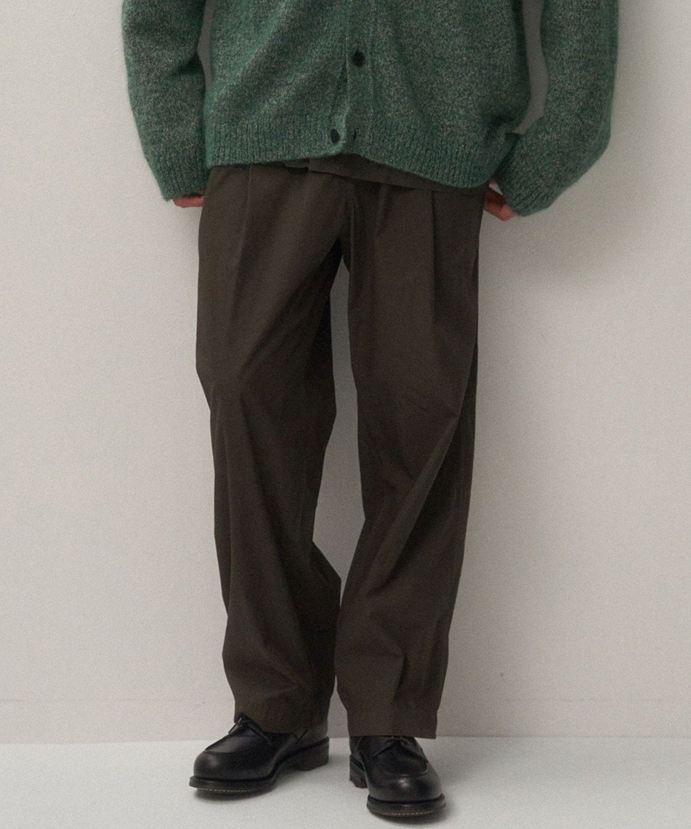 【エイトン/ATON】のSHRINK COTTON LAWN ルーズフィットパンツ - UNISEX インテリア・キッズ・メンズ・レディースファッション・服の通販 founy(ファニー) 　ファッション　Fashion　レディースファッション　Fashion for Women　パンツ　Pants & Trousers　ユニセックス　Unisex, Genderless　タンブラー　Tumbler, Travel Mug　テーパード　Tapered, Tapered Pants　ループ　Loop, Loop Knit　ワイド　Wide, Wide Fit　夏　Summer　S/S・春夏　SS, Spring/Summer, Warm Season　A/W・秋冬　Autumn/Winter　DARK BROWN|ID: prp329100004836445 ipo3291000000035229672